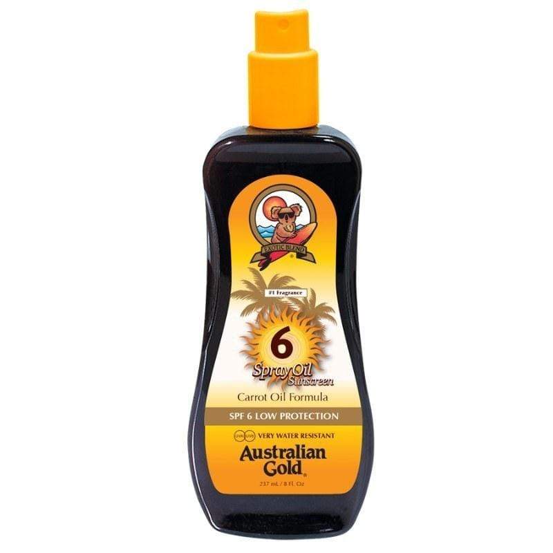 SPF 6 Spray Oil con Olio di Carota 237ml Australian Gold - Planethair 
