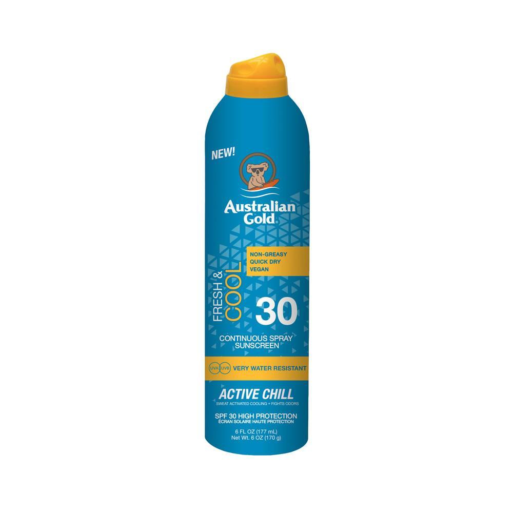 Spray Continuous SPF30 Active Chill Australian Gold 177ml protezione - Protezione Solare - Australian Gold:SPF Fresh & Cool