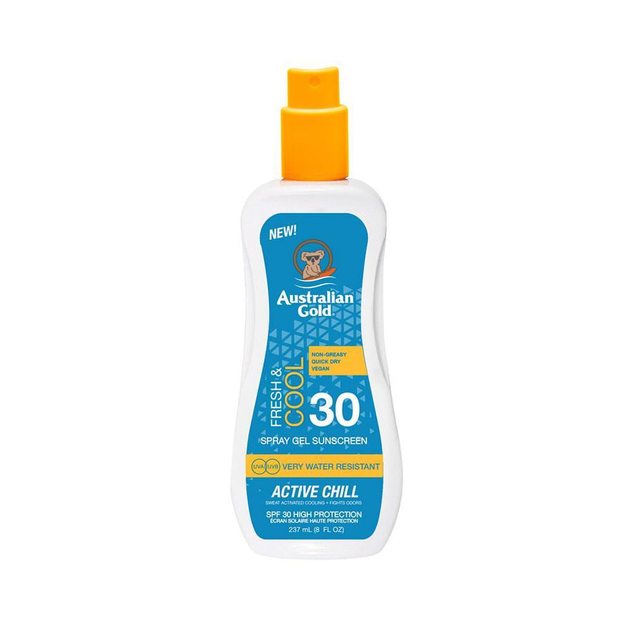 Spray Gel SPF30 Active Chill Australian Gold 237ml protezione solare e deodorante Australian Gold