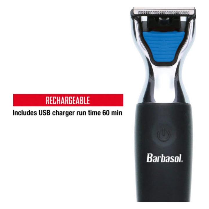 Barbasol Face & Body Power Single Blade rasoio elettrico ricaricabile - Tagliacapelli professionale - Capelli