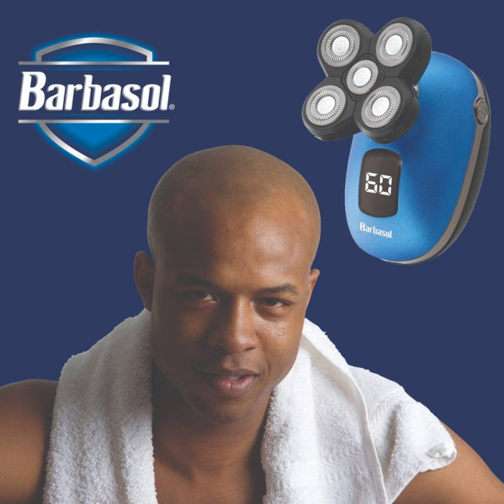 Barbasol Rechargeable LCD Head Shaver Set rasoio - Planethair 