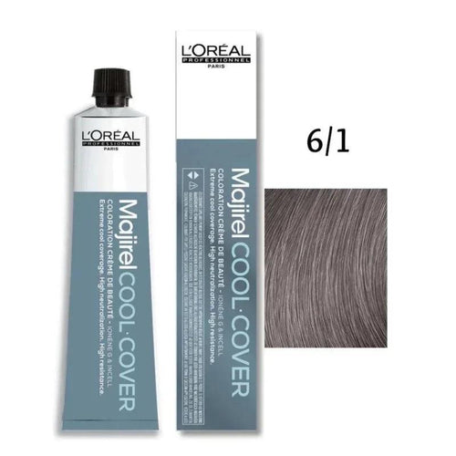 6.1 Biondo Scuro Cenere Cool Cover L'Oreal Majirel 50ml - Planethair