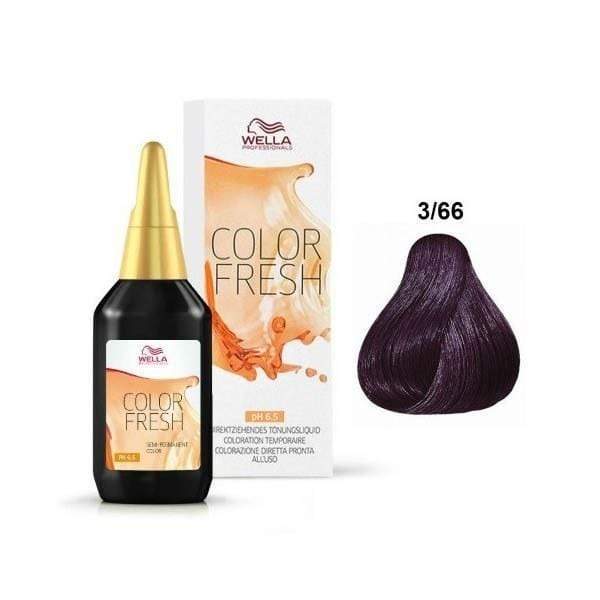 Wella Color Fresh 3-66 Castano Scuro Violetto Intenso 75ml - Riflessanti - Capelli
